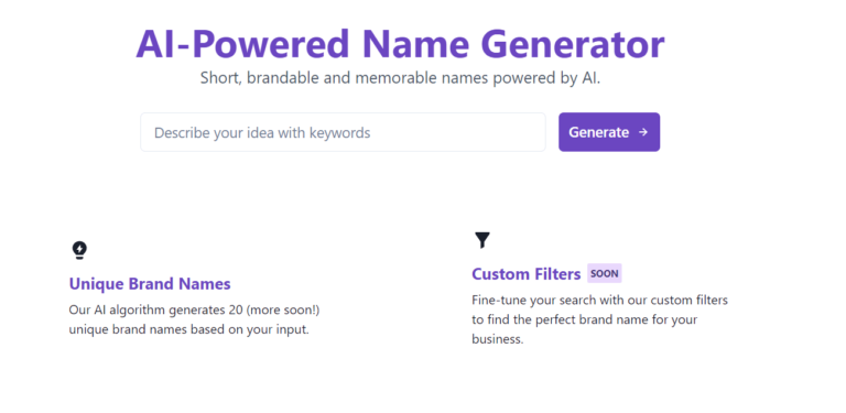 Name Generator Computing AI-Powered Name Generator - Каталог нейросетей | Библиотека промтов для ...